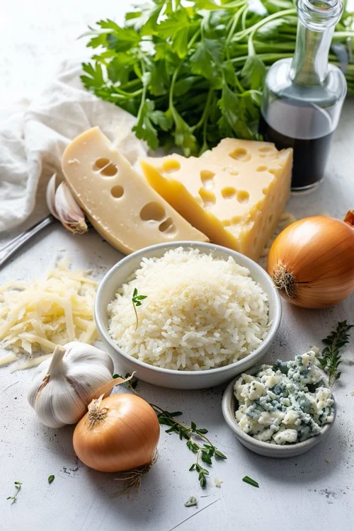 ingredientes risotto de queso